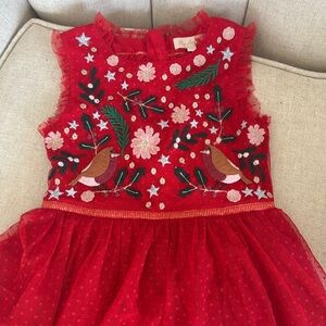 Mini Boden 4-5 Holiday Tiered Dress